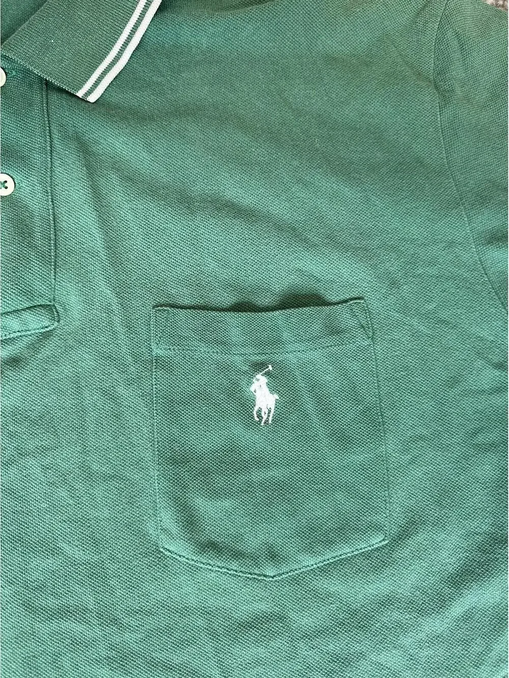 Polo Ralph Lauren Green Pocket Polo Shirt Short Sleeve Cotton Men’s Size XL